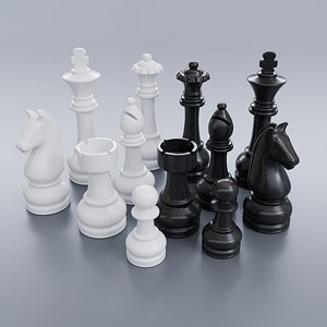 Chess Pieces Set model