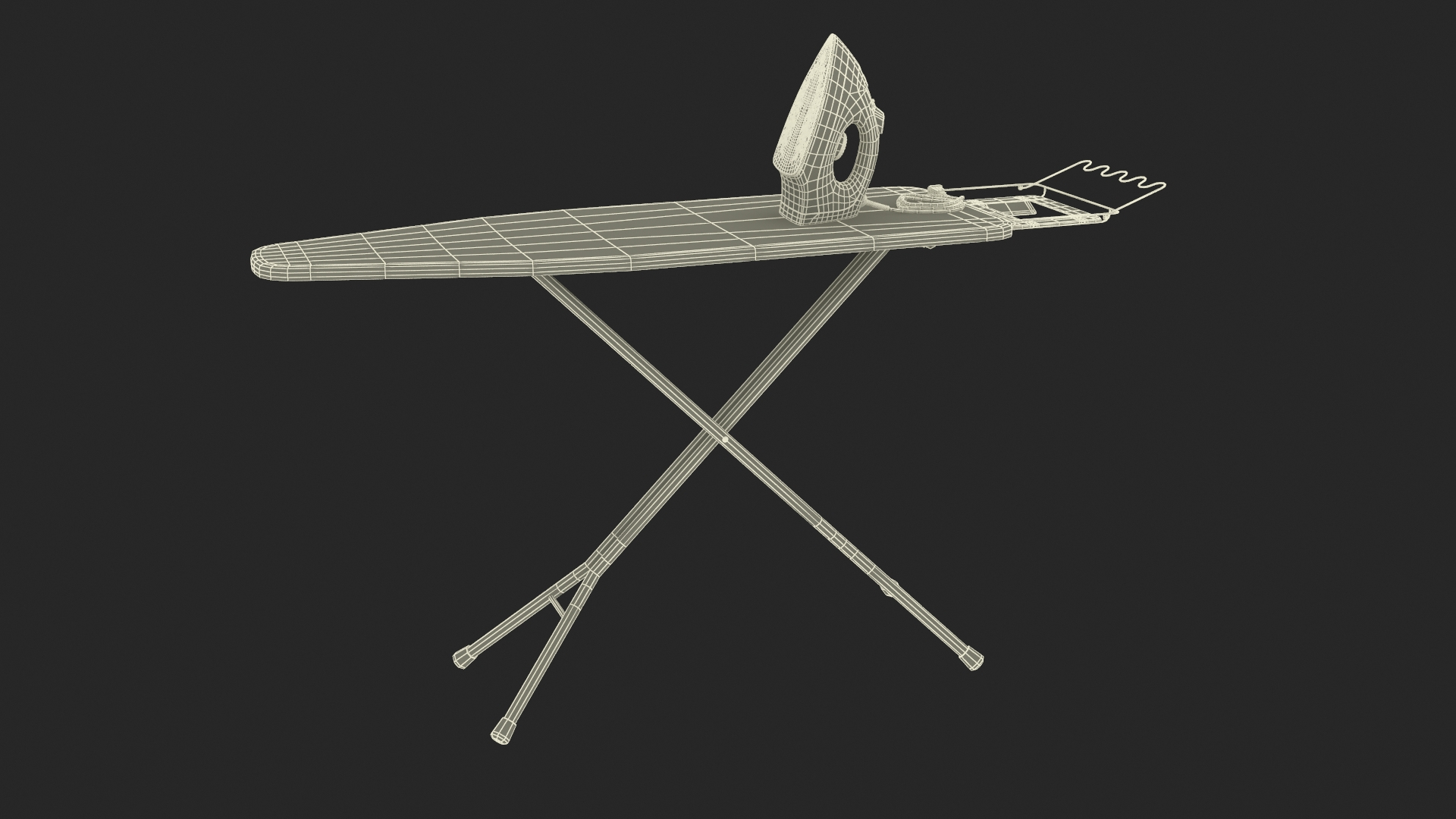 3D Red Electric Iron on Ironing Board model TurboSquid 1960928