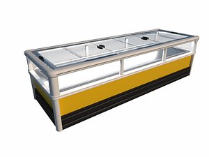 freezing cabinet supermarket refrigerator 3D