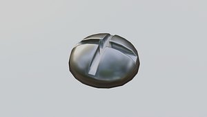3D cross screwhead model