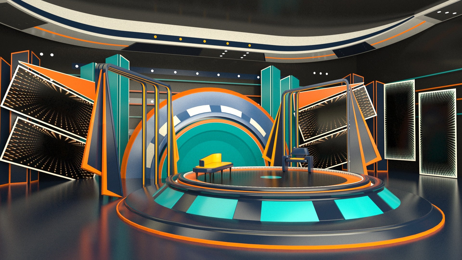 Tv Studio Design 3D Model - TurboSquid 1770292