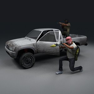 Terrorist with armed Hilux