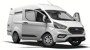 3D Ford Transit Custom L2H2 UKspec HQInterior 2022 model