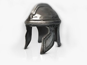 3d model old helmet