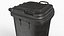 Wheeled Garbage Bin Black Dirty