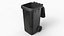 Wheeled Garbage Bin Black Dirty