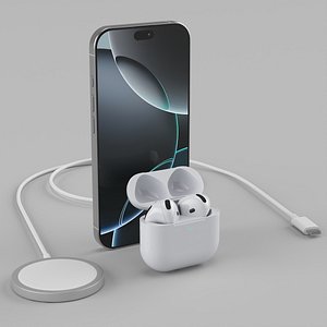 iPhone 17 with AirPods 4 and Charger Collection model