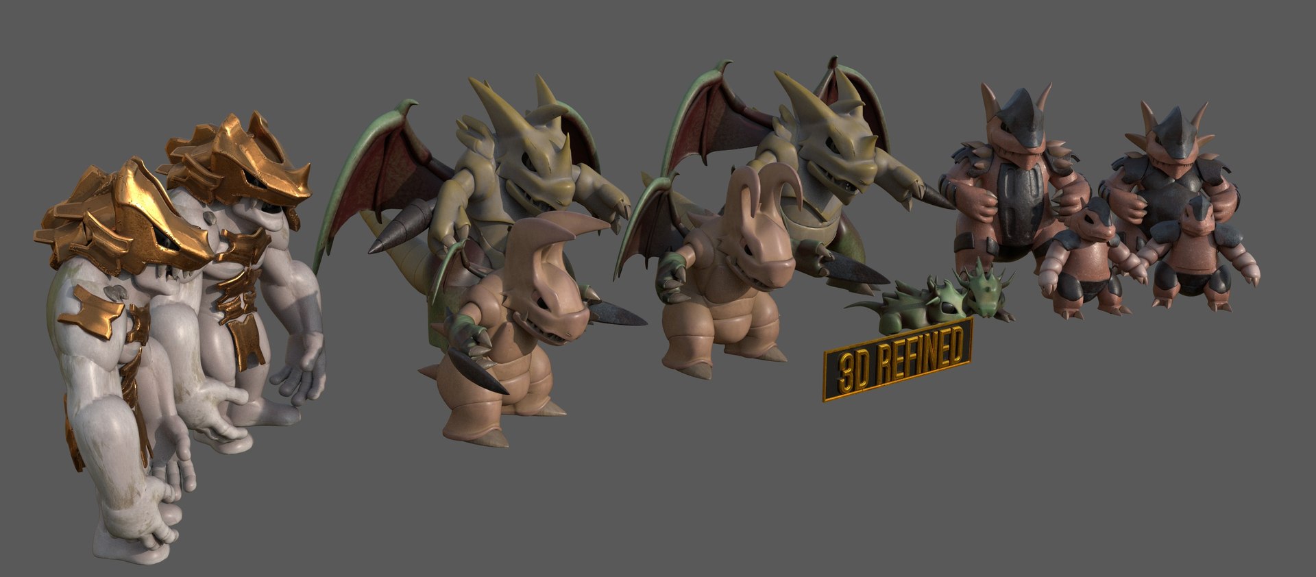 3D Model ULTIMATE CREATURE Evolution PACK - Over 100 Creature Variation ...