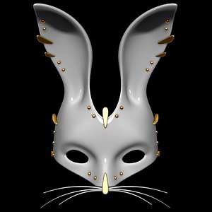 3d model bunny mask