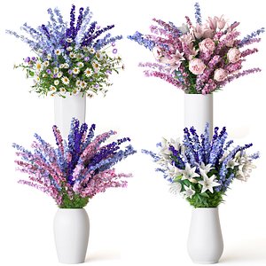 Spring bouquets 3 3D model
