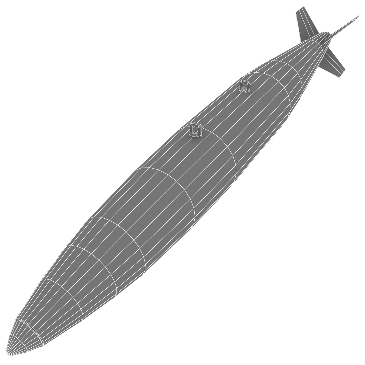 aircraft bomb mk-82 conical 3d model