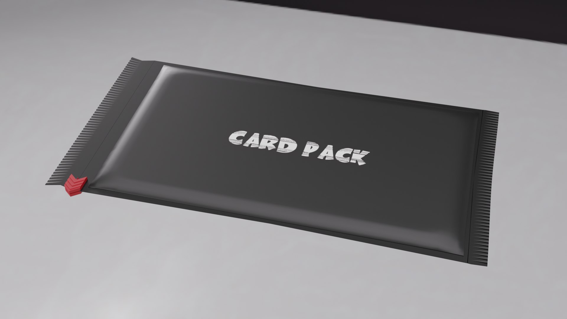 Black play card 3D model