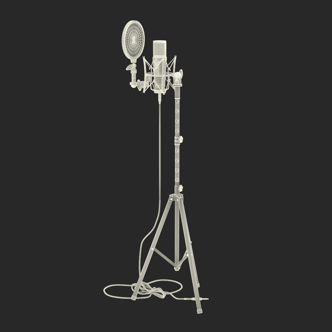 modèle 3D de Studio Microphone Rode and Stand 2 Modèle 3D