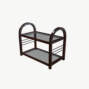 Kitchen wooden rack 3D model