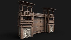 3D Gate Medieval M7