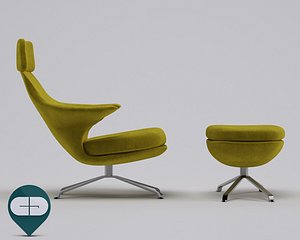 3d chaise longue radar model