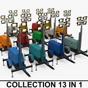 PBR Mobile Light Tower Generator B - Multi color Pack