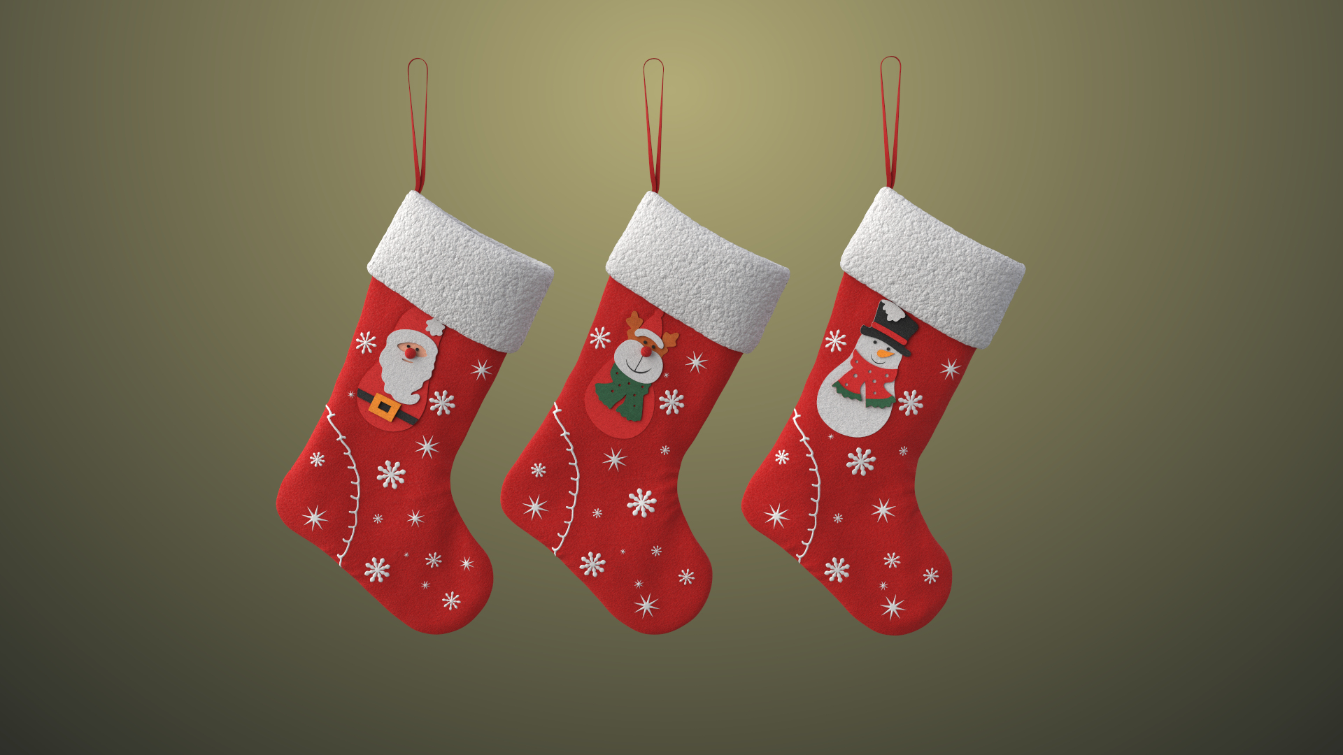 3D christmas stockings - TurboSquid 1635121