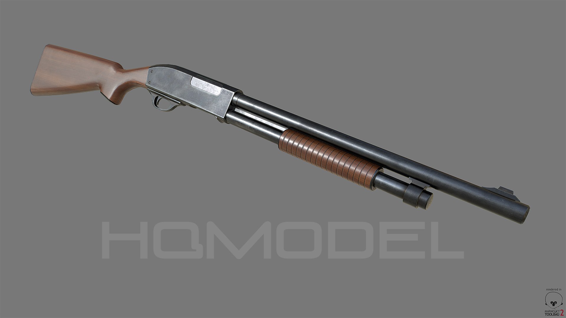 Pump Shotgun 3D Model $8 - .blend .dae .fbx .obj .stl