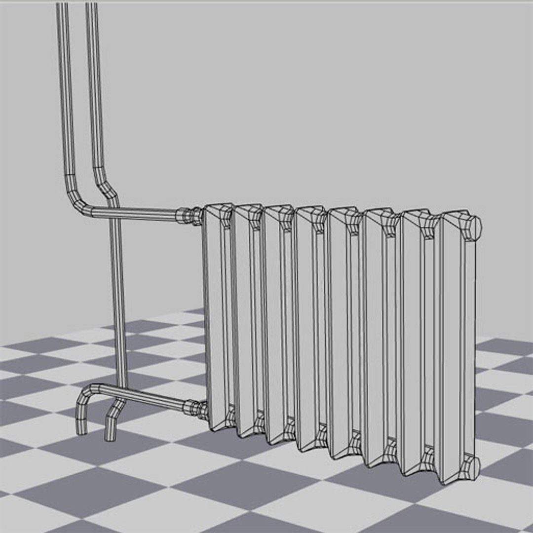 Hotwater Old Radiator 3ds
