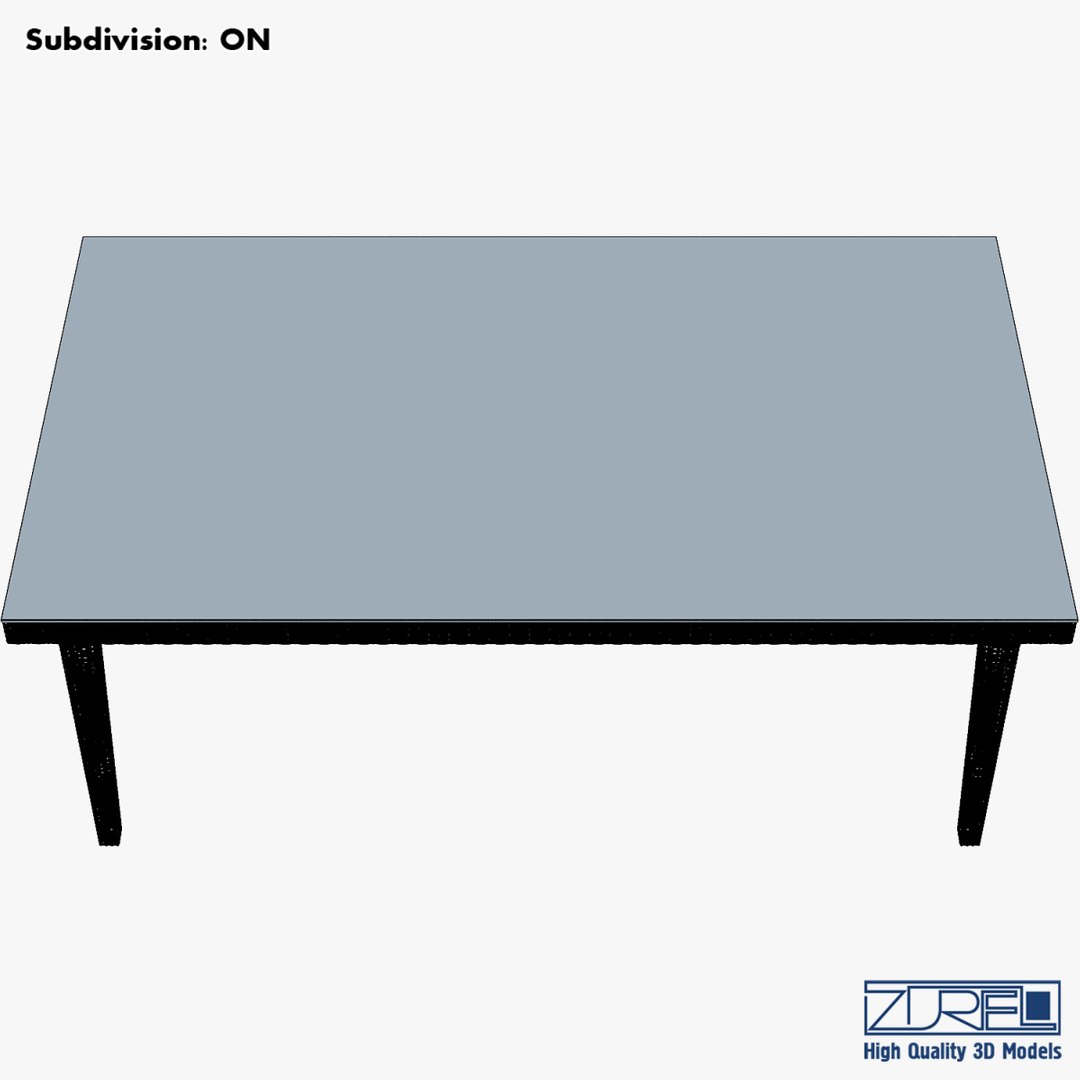 3d Rexus Dining Table White Model