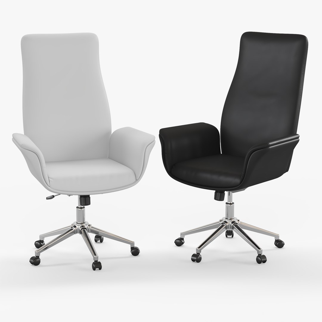 High back office chair 3D model TurboSquid 1774630