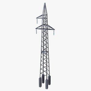 Transmission Tower 66kv Lowpoly