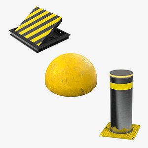 Bollards Collection 3D