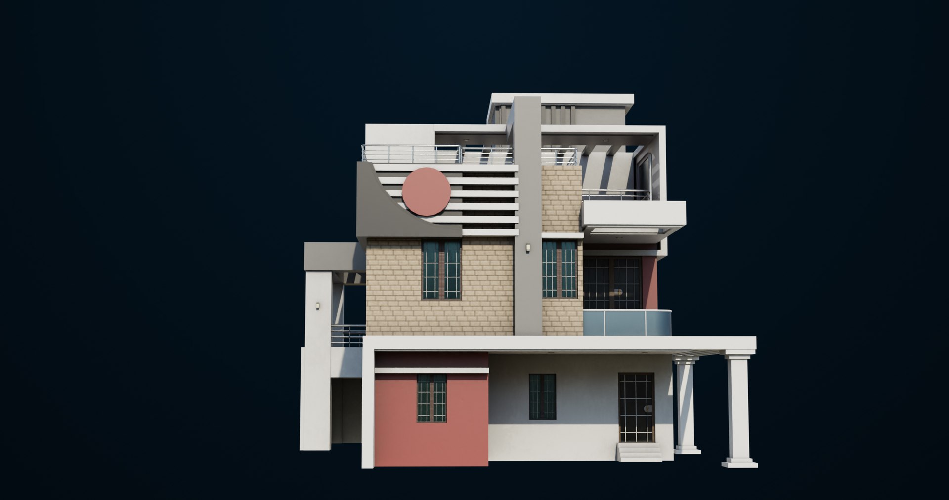 Modern House 01 All PBR Unity UE Textures Included 3D - TurboSquid 2023688