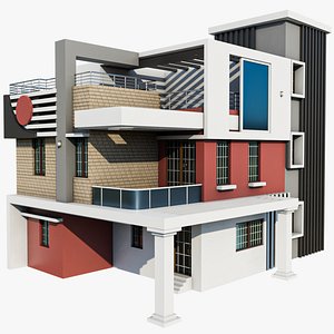 Modern House 01 All PBR Unity UE Textures Included 3D