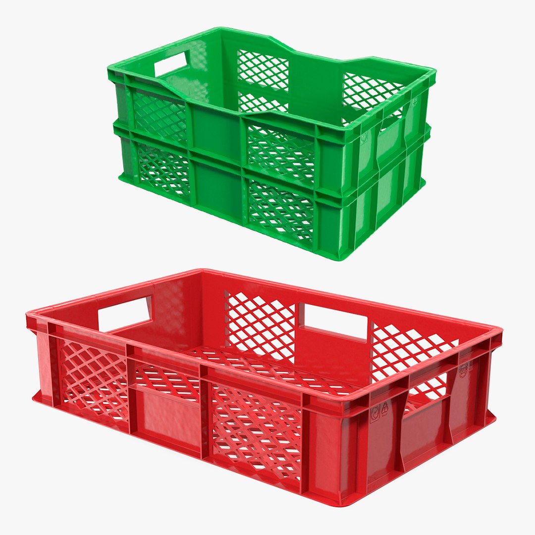 Plastic Crates 3D Models Collection 3D model preview