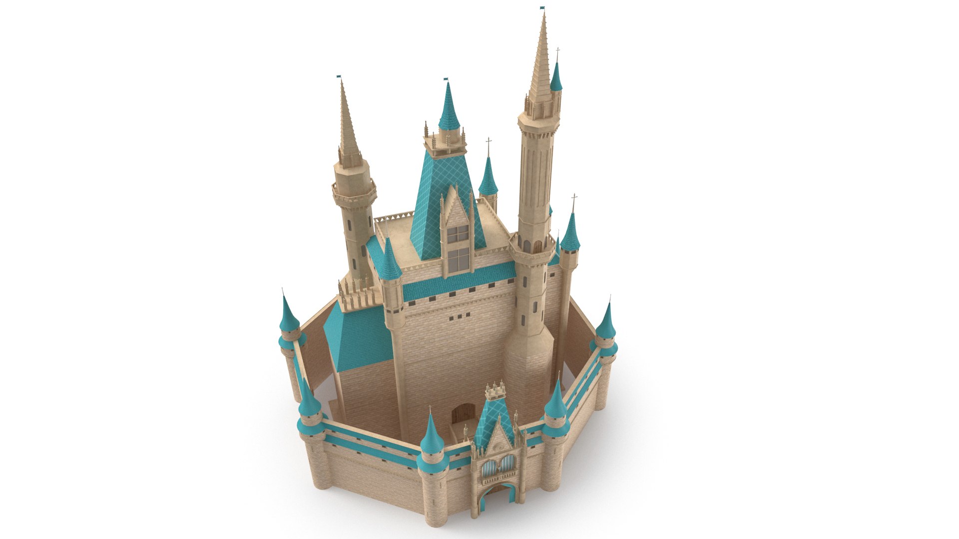 3D Castle Disney Style Model - TurboSquid 1462012