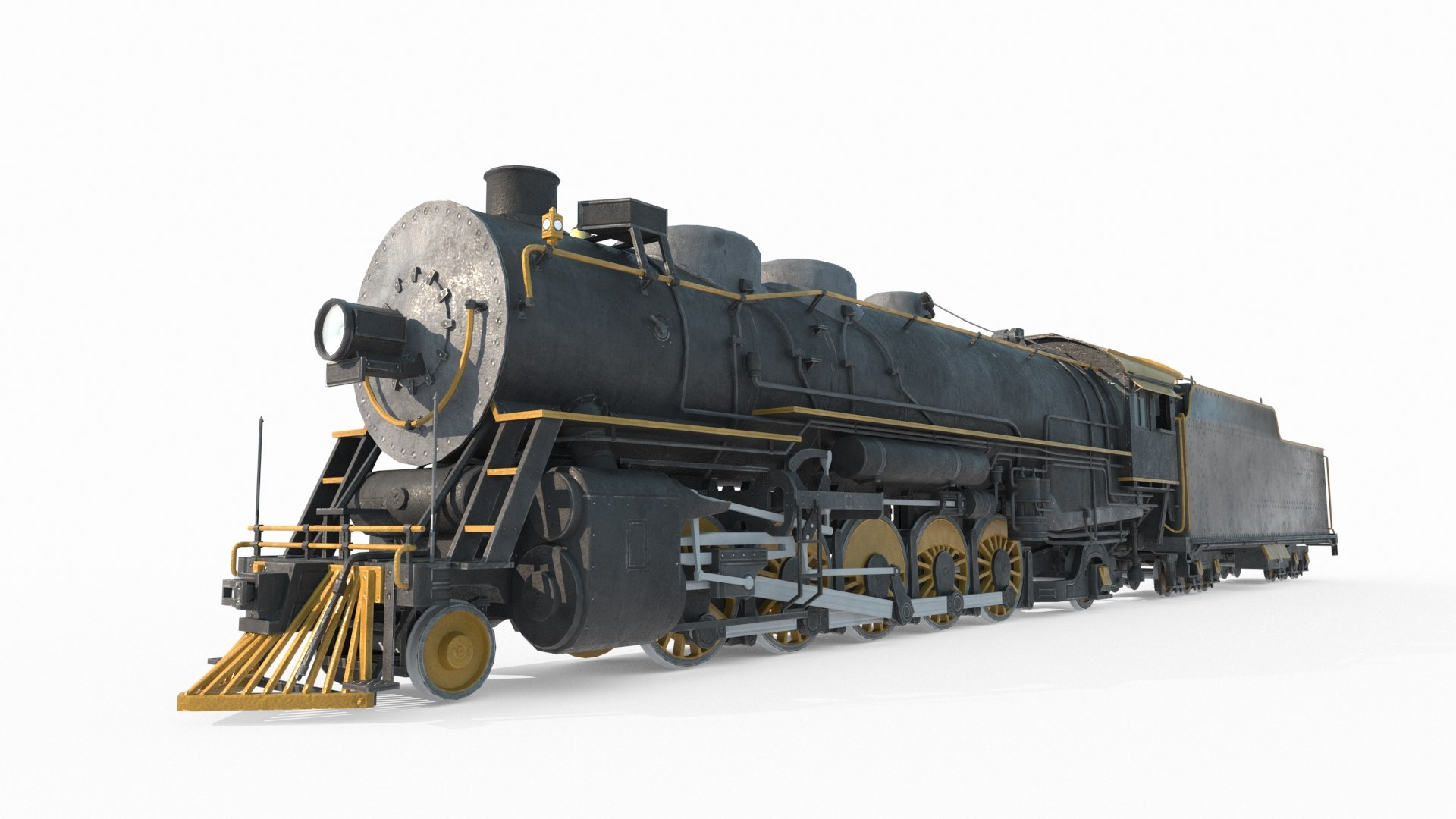 3D Old Style Gasoline Locomotive Model - TurboSquid 2359706