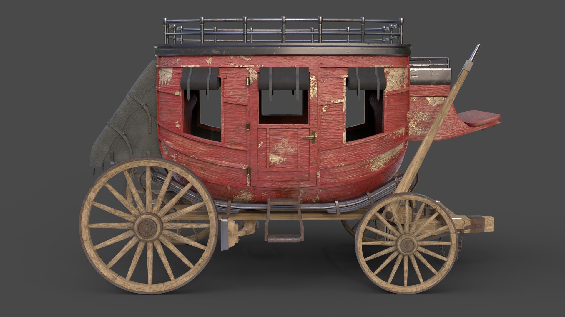 3D Stage Coach Wagon - TurboSquid 2067720