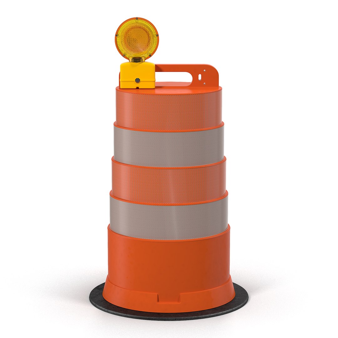 Barrel Barricade 3D model preview