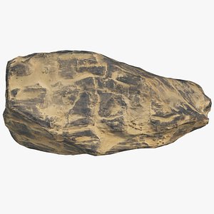 3D sandstone dark rock model