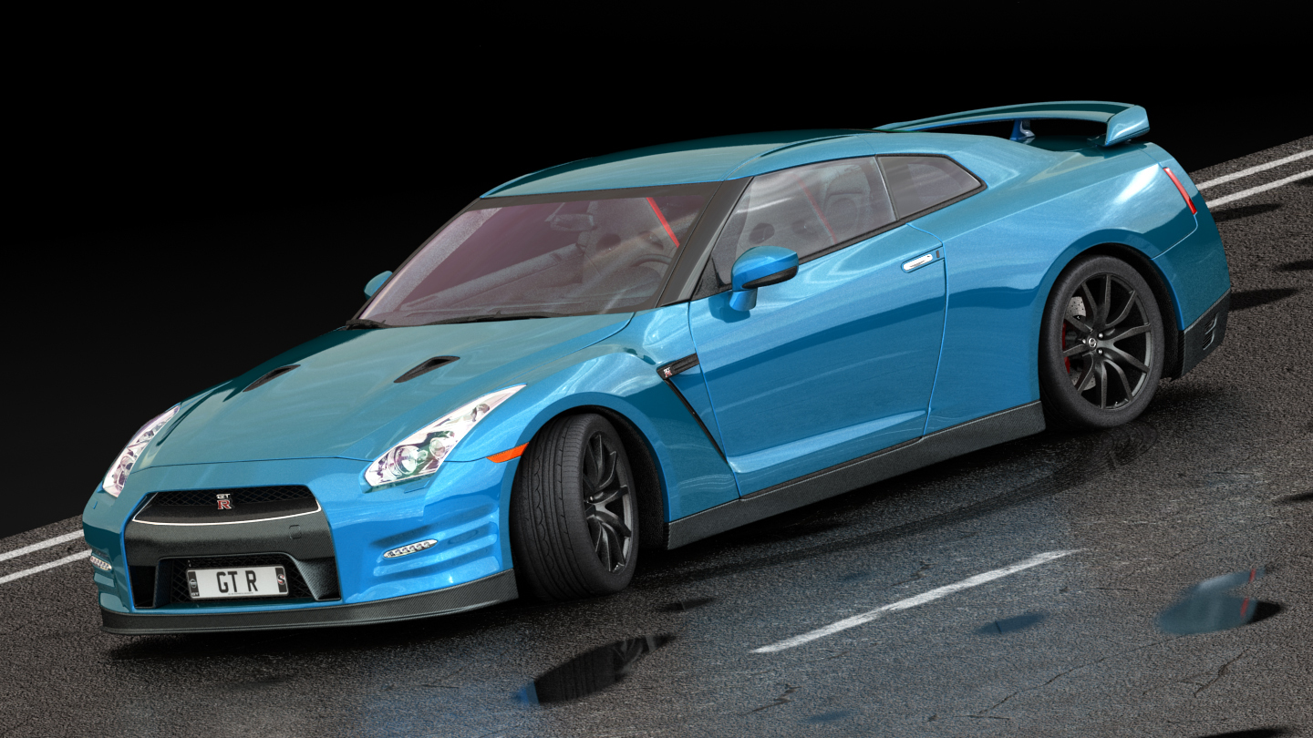 3d nissan gt-r nismo 2017 model