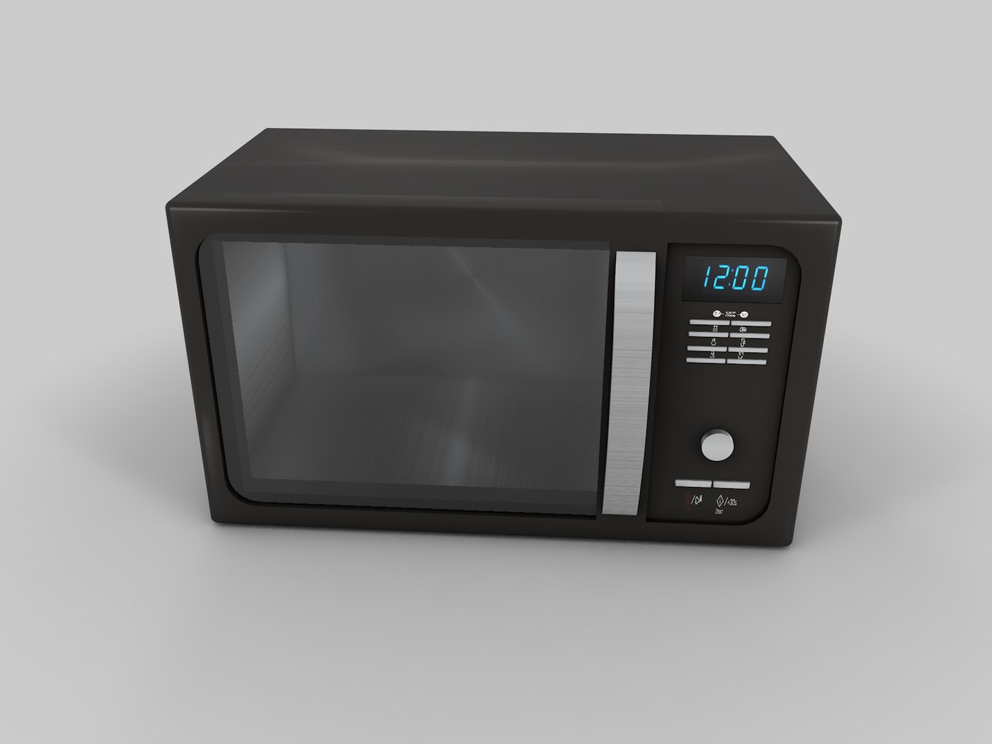 3d microwaves door open model