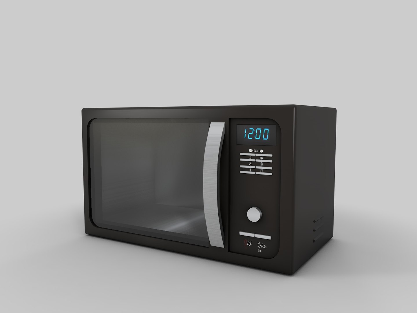 3d microwaves door open model