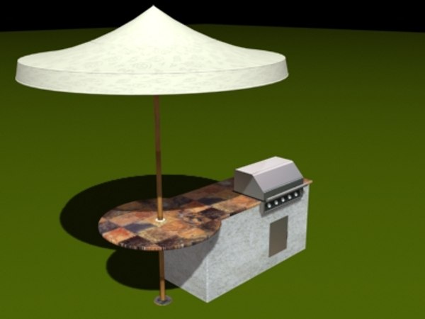 bbq table umbrella max