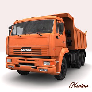 dumptruck kamaz 6520 3d model