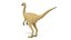 Low Poly Cartoon Gallimimus Dinosaur model