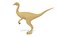 Low Poly Cartoon Gallimimus Dinosaur model