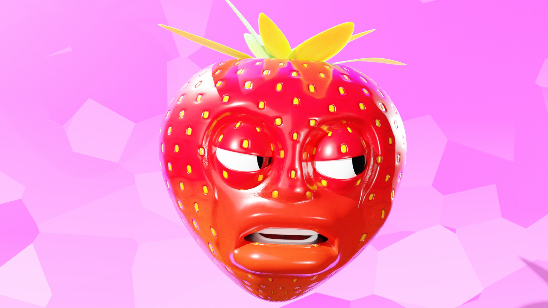 Simple Strawberry Facial Rig with Bendy Bones 3D model - TurboSquid 2110495