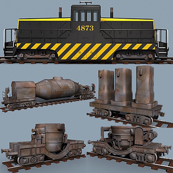 3D Модель Стальной Поезд - TurboSquid 483113