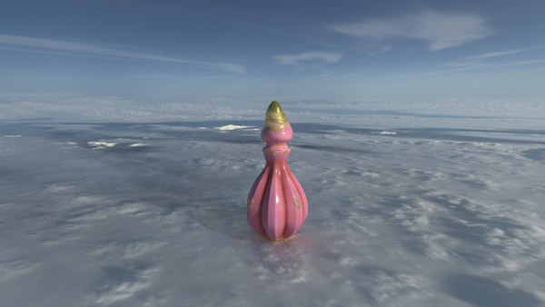 3D Stylized perfume bottle PBR low-poly game ready 3D model