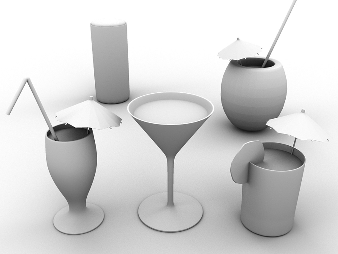 cocktails 3d model