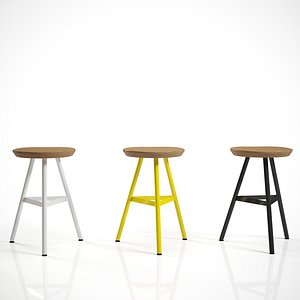 chair - tabure - stool 3D model 2