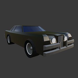 Luxury Cartoon Low-poly Horror Car 3D model