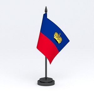 Table Flag Liechtenstein 3D